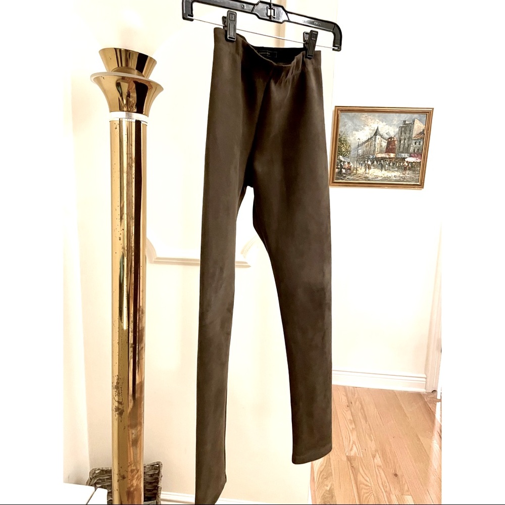 BCBG MaxAzria Faux Suede Stretch Pants/Leggings. Brown. Sz XXS